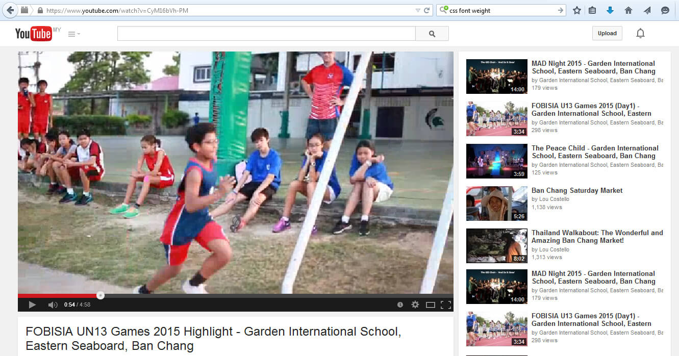 Videos from the recent U13 FOBISIA Games