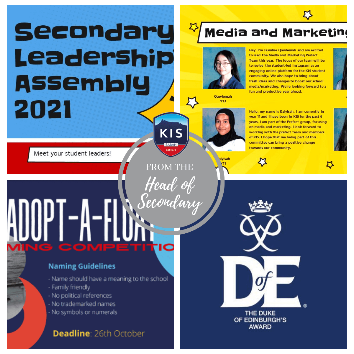 From the Head of Secondary 16.10.2021